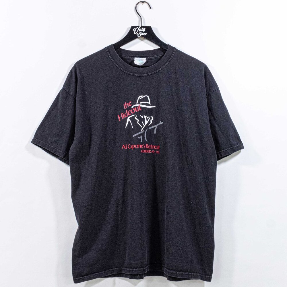 The Hideout Al Capone's Retreat T-Shirt XL VTG 90s Y2K Streetwear Mob Mafia